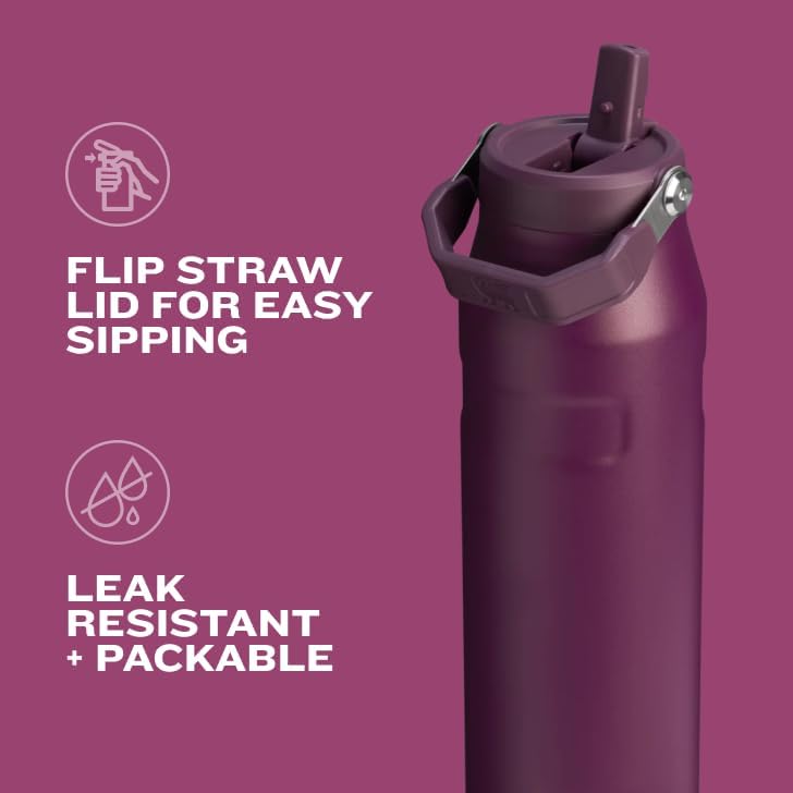 Stanley IceFlow 2.0 Water Bottle - 24 OZ Insulated Stainless Steel | Lightweight, Leak-Resistant, BPA-Free | Frost Finish
