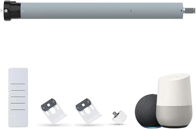 Tuya WiFi Smart Roller Shade Motor 45mm, Electric Blinds Motor No Hub Needed, Compatible with Alexa Google Home, App Control, Heavy Duty Retrofit Kit. (50 N.m for Φ55mm （2-1/8") Octagonal Tube