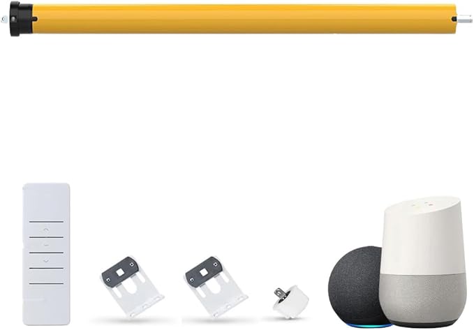 Tuya WiFi Φ35mm Smart Roller Shade Motor Kit Compatible with Alexa & Google Assistant, 38dB Quiet Brushless Drive, Motorized Blind Automation (6.0 N.m Motor Suitable for Φ50mm (2") Groove Tube)