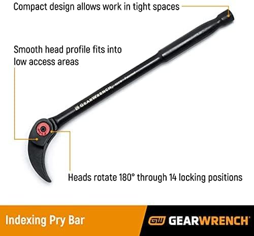GEARWRENCH 2 Pc. Indexing Pry Bar Set, 8" & 16" - 82300