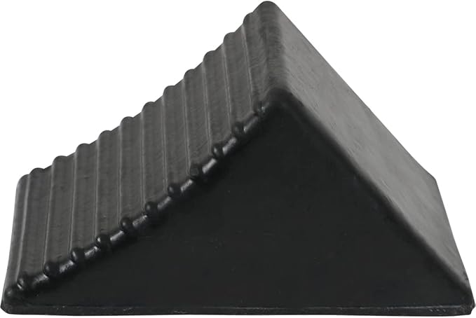 Buyers Products WC1467A Rubber Wheel Chock, 5x6x5 in, Resists Oil, Rust, Salt & Sun, Durable & Secure Tire Stopper for Service and Parking, Ideal for Cars, Utility Vehicles, Trailers, Trucks & RVs