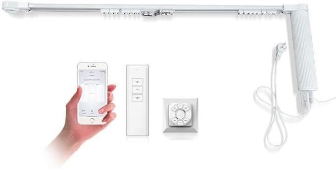 DIY WiFi Smart Automatic Curtain System - Custom Length Track With Motor for Blinds
