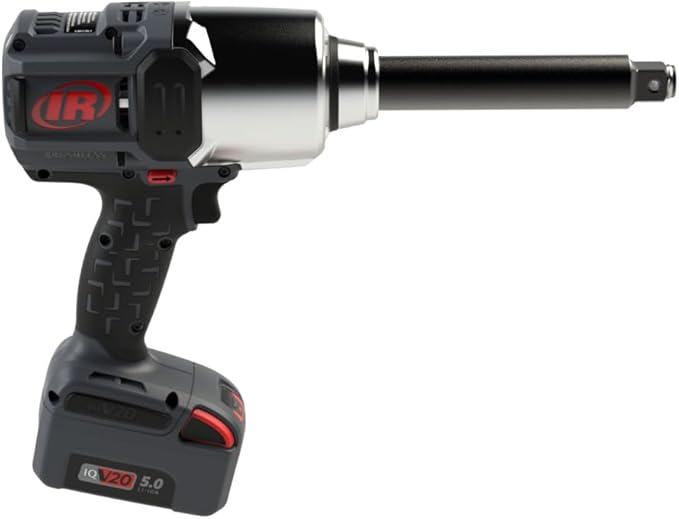 Ingersoll Rand W8571-K2 3/4" 20V Cordless Impact Wrench 2 Battery Kit, 2000 ft-lb Torque, 6" Extended Anvil, Friction Ring Thru-hole, Pistol
