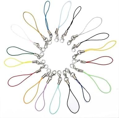 20Pcs Mobile Phone Rope Strap Charm Lariat Lanyard Phone Charms with Lobster Clasp Cords for Cellphone/USB Drive/Keychain/DIY Jewelry Accessories
