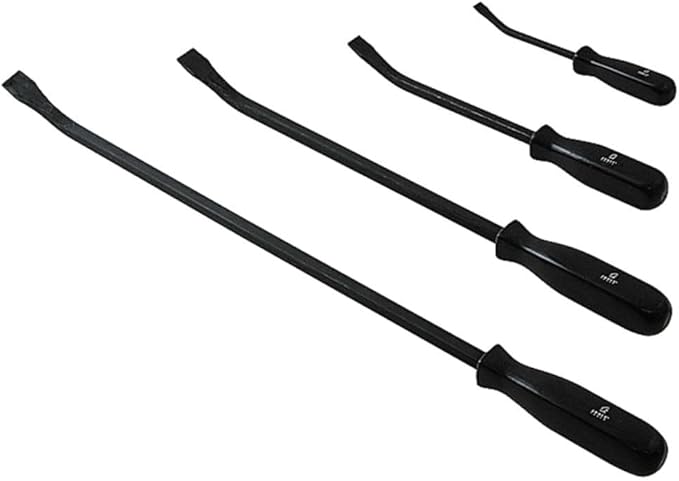 SUNEX TOOLS 9704 Pry Bar Set with Ergonomic Handles, 8" - 24", 4-Piece