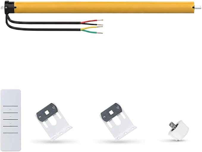 DC12V Dry Contact Motorized Roller Shade Motor Kit, 35mm Quiet Electric Blind Motor, RF Remote Automation Heavy Duty Motorize Persiana Existing Shades (10 N.m for Φ50mm (2") Round Tube)