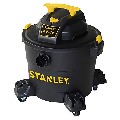 STANLEY Wet/Dry Vacuum SL18191P, 10 Gallon 4 Horsepower 16 FT Clean Range Shop, Ideal for Home/Garage/Laundry Rooms with Attachments, Strong Suction Large Capacity Multiple Accessories