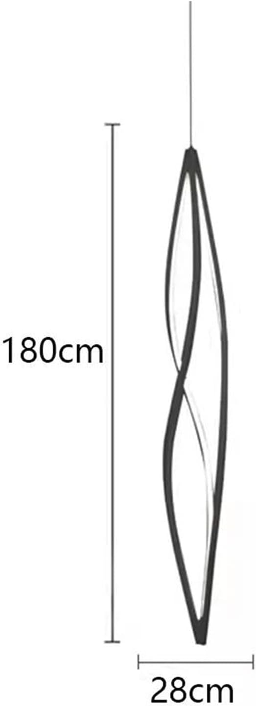 Modern Home Decor Led Lights Pendant Light Lamps Forstaircase Chandeliers for Living Room Hanging Indoor Lighting,Modern LED Chandelier(APP with RC Dimmable,Black 180cm)