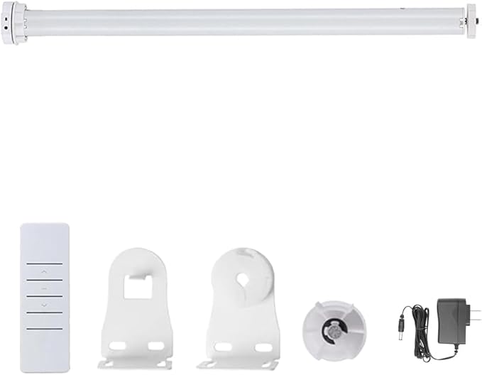 Remote Control Motorized Roller Shade Kit for 1.5" Tube (38mm) | Rechargeable Electric Blind Motor | Wireless DIY Retrofit Driver | Quiet RF433 | High Torque & Long Battery Life (2.0 N.m Torque)