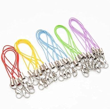 20Pcs Mobile Phone Rope Strap Charm Lariat Lanyard Phone Charms with Lobster Clasp Cords for Cellphone/USB Drive/Keychain/DIY Jewelry Accessories