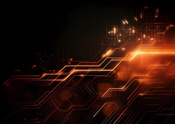 Futuristic Technology Digital Lines Canvas Print, 5 x 7 or 8 x 10 Inch Unframed Poster for Home, Office, Living Room, Bedroom Decor Made in U.S.A (5" x 7")