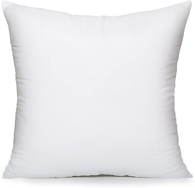 MoonRest Square Pillow Form Insert Hypoallergenic Sham Stuffer, 100% Polyester Microfiber Fill, Lined with Woven Cotton Blend Cover for Decorative Pillow Couch Sofa Bed Cushions 22 X 22