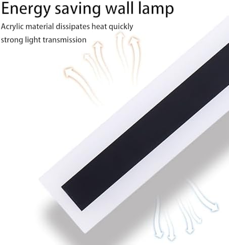 Modern LED Indoor Wall Light with Motion Sensor, Adjustable 3000K/4500K/6000K, Rectangle Aluminum Sconces for Cabinet, Bedroom, Office, Corridor Lighting Fixtures
