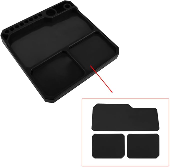 Silicone Tool Tray, Parts Tray Organizer with Tool Stand
