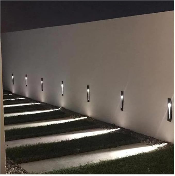 Recessed LED Step Lights Stair Light Indoor, 90-265V 3W Not Waterproof for Stairs/Decks/Steps/Door Side/Hallway/Doorway/Paths Lighting 10PCS-3000K Brushed Gold