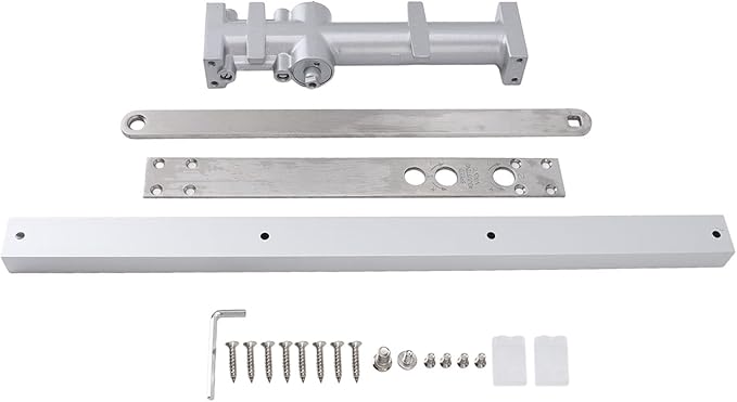 Zerodis Adjustable Safety Spring Hydraulic Door Closer 90° for Commercial and Residential, Made of Premium Zinc Alloy, Prevents Slamming, Suitable for Doors up to 222KG with a Width of