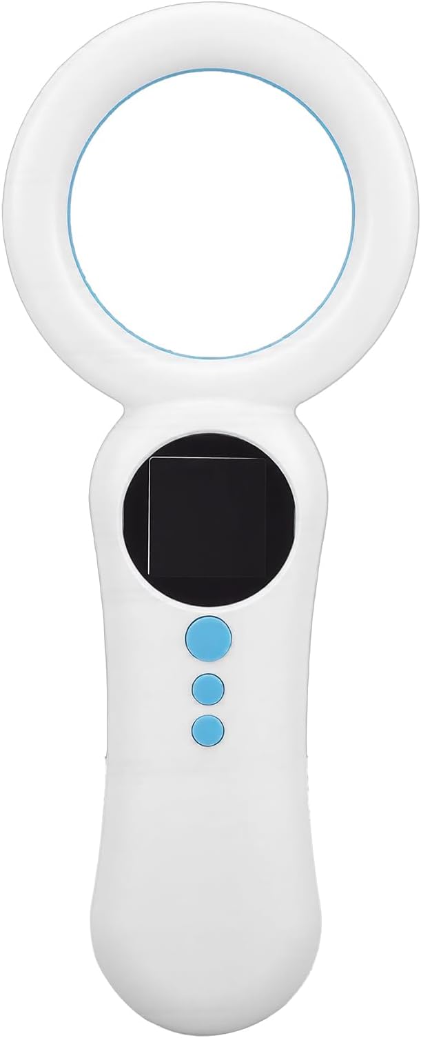 EBTOOLS Pet Microchip Scanner, ISO11784 11785 FDX B EMID Rechargeable Reader with 1.44in TFT Screen and 500 Storage Records, for Dog Cat Pig Animal
