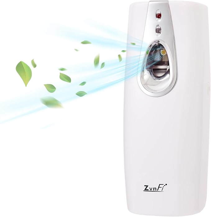New Air Freshener Spray Automatic Fragrance Dispenser Compatible with Glade and Airwick Refill Can 5.51"x 2.6", Free Standing/Wall Mounted Auto Air Freshener Holder for Home and Bathroom