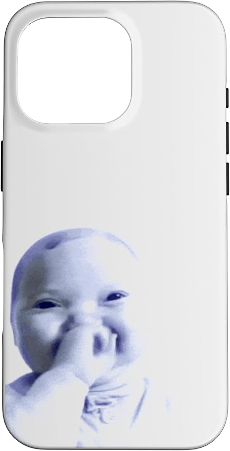 AI Baby Holding Laugh Meme Case for iPhone 16 Pro
