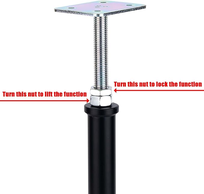 2-Pack Adjustment Floor Jack Post Floor Jack Lift Supports 16.5-20.5 Inch Adjustable House Jack,Adjust Supports,Lift Supports,Mini Screw Jack, Floor Straightener,Level Supports