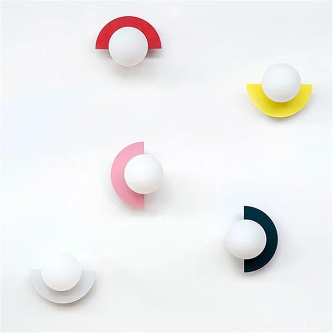 Bedside LED Macaron Room Wall Lamp Minimalist LivingRoom Background Decoration Sconce Colorful Lighting(Yellow)