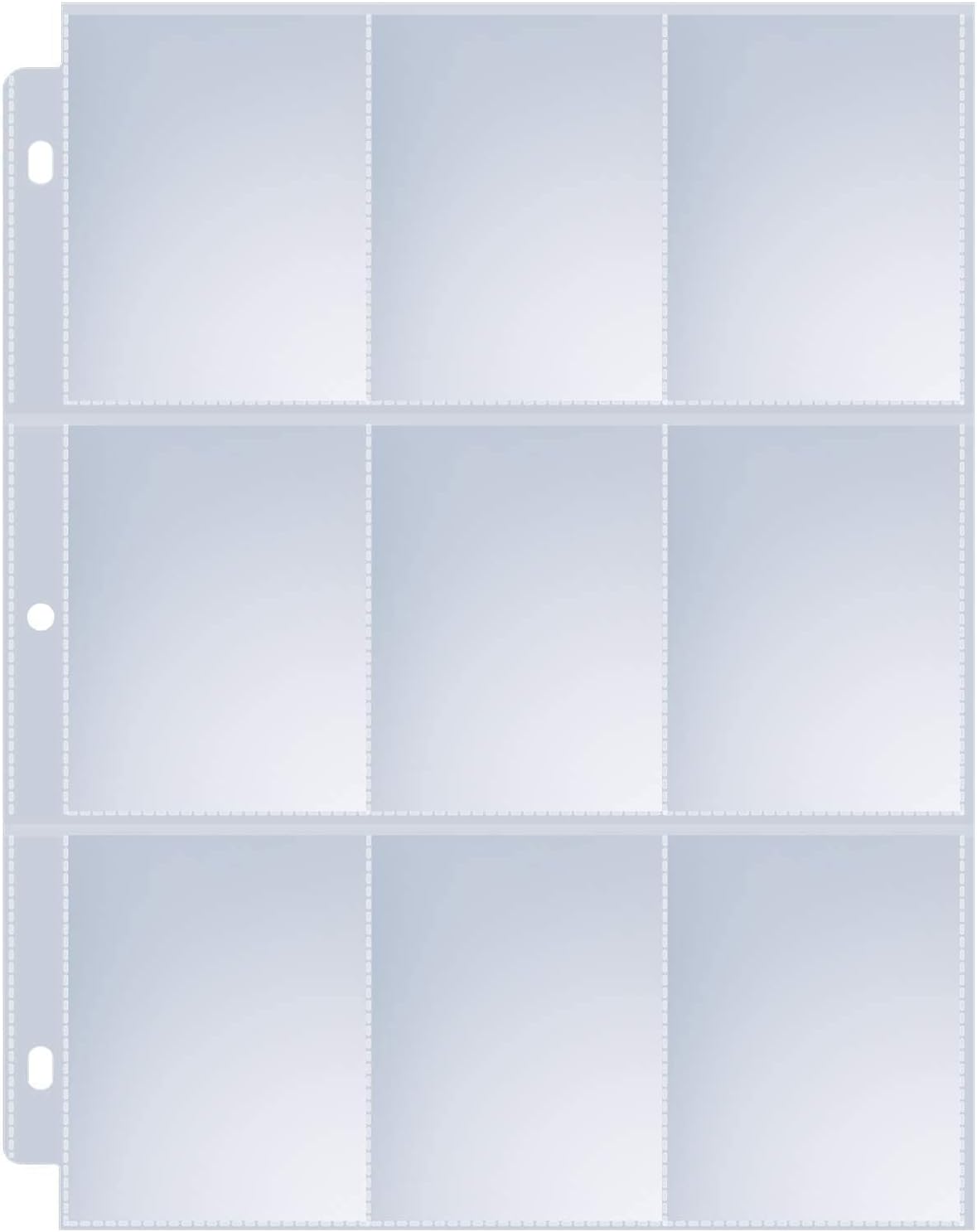 Sooez 9 Pocket Page Protectors - Double-Sided Trading Card Sleeves for 3 Ring Binders | 36 Pack