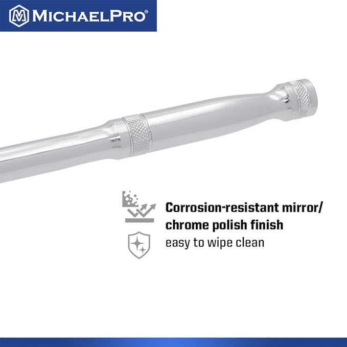 MichaelPro 1/2-Inch Drive x 24-Inch Extension Breaker Bar, Premium Cr-V Steel | MP007006