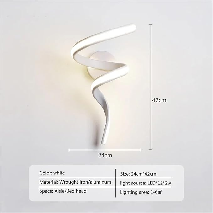 Modern Minimalist LED Wall Lamp Home Indoor Decor Wall Sconce for Living Room Bedroom Bedside Lustres Backgroud Light Decoration(Natural White,A-White)