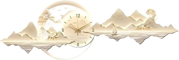 Light Luxury Clock Wall Aesthetic Creative Led Wall Watch Nordic Living Room Home Decoration(A,180x60cm)