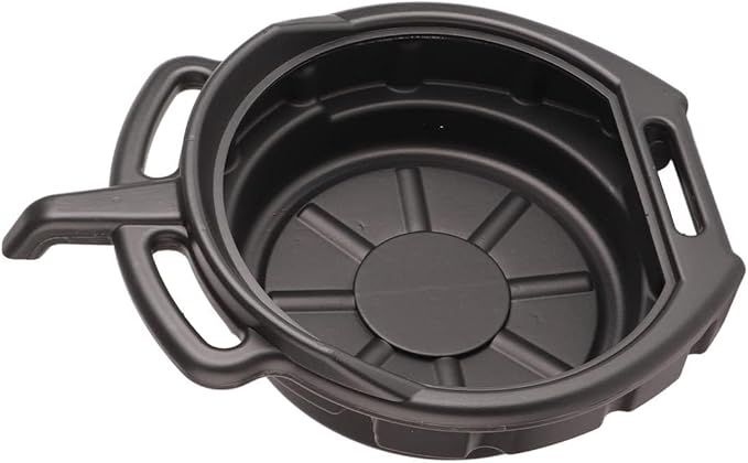 Aramox AntiFreeze Car Oil Change Pan - Portable Black Oil Drain Pan Universal Auto Repair Tool (7.5L)