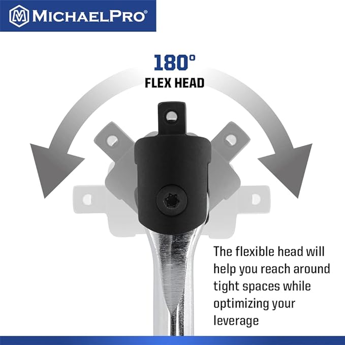 MichaelPro 1/2-Inch Drive x 30-Inch Extension Breaker Bar, Premium Cr-V Steel | MP007007