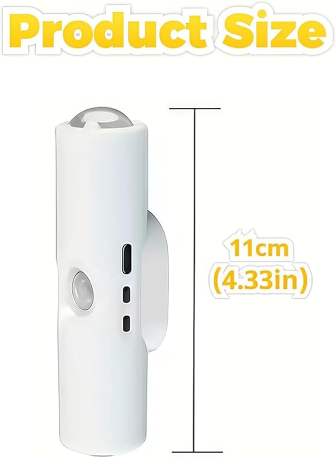 Smart Rechargeable LED Night Light, RGB Gradient Ambient Lighting is Dimmable, and The Magnetic/Stick-on Design for Bedroom, Stairs, Hallway, Entryway (4PC RGB 7-Color)