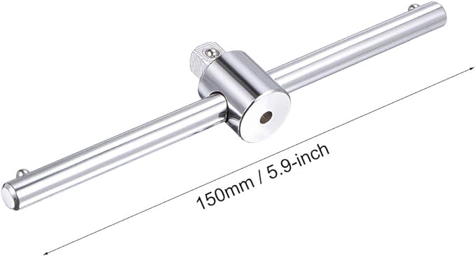 uxcell 1/4" Drive Sliding Wrench Breaker Bar T-Handle Socket Hand Tool