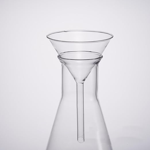 3Pcs Glass Funnel Set Filling Funnels Small Bottle Funnel Short Stem Glass Funnel Mini Funnel for Essential Oil, Spices, Liquid, 60mm 75mm 90mm