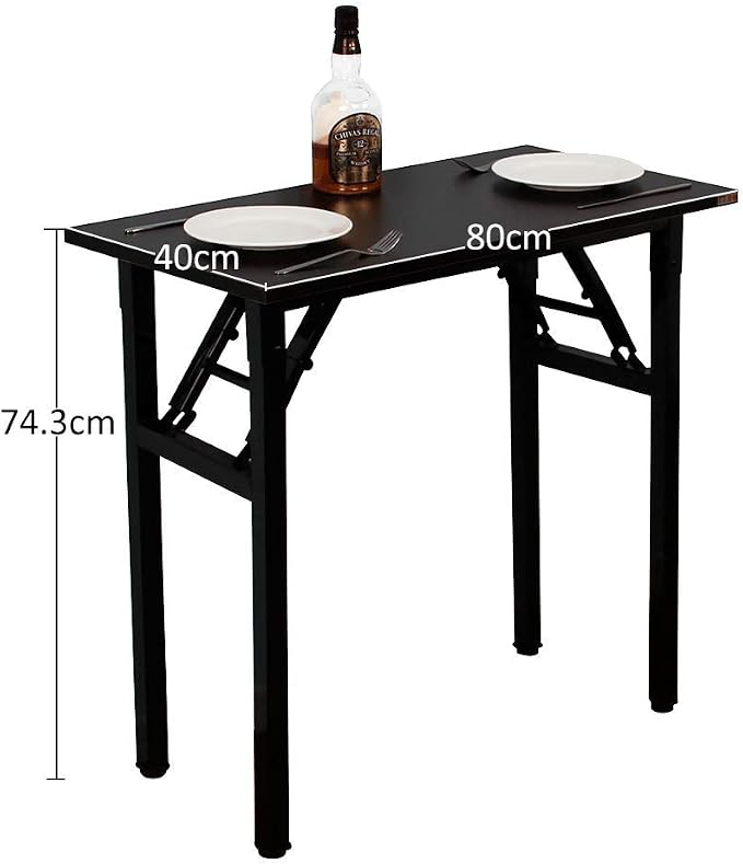 Need Folding Desk - 31 1/2" No Assembly Foldable Small Computer Table,Sturdy and Heavy Duty Writing Desk for Small Spaces, Black&Black Frame | Black Frame Writing Gaming Work Table/Sturdy Foldable Study Table for Small Space/Dormitory, No Assembly Requ...