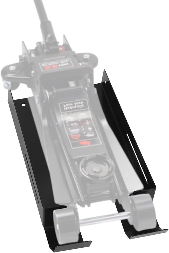 Floor Jack Stand Rack: Mineye Floor Jack Mount Organizer for Enclosed Race Trailer, Truck Hydraulic Trolley Floor Jack Holder, Easily Mount to Your Trailer