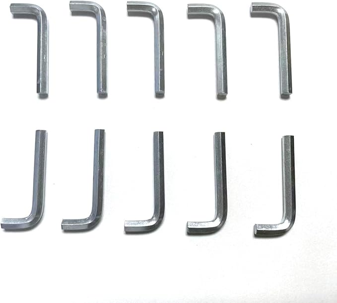 Hex Key Set, 5mm L-Shaped Allen Wrench for 8mm Diameter Inline Skate wheel Accessories, Metric Hexagon Spanner, Replacement Repairing Tool (10, 45 x 5 x 17mm/1.77 x 0.19 x 0.67(L*D*W))