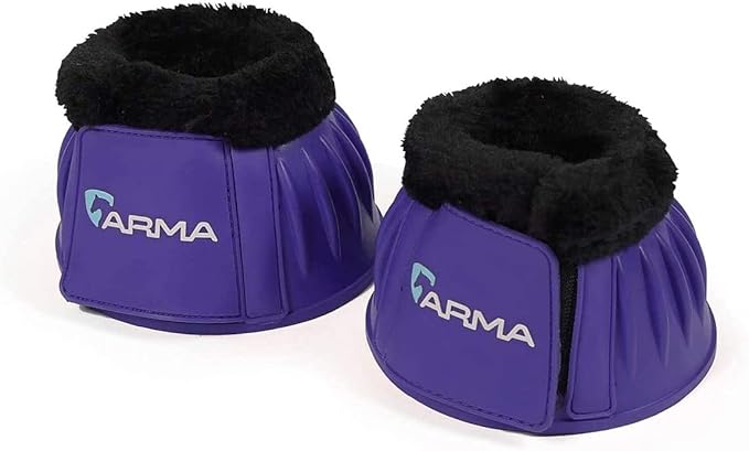 Shires Equestrian Equine Horse Arma Fleece Overreach Pink Cob Bell Boots