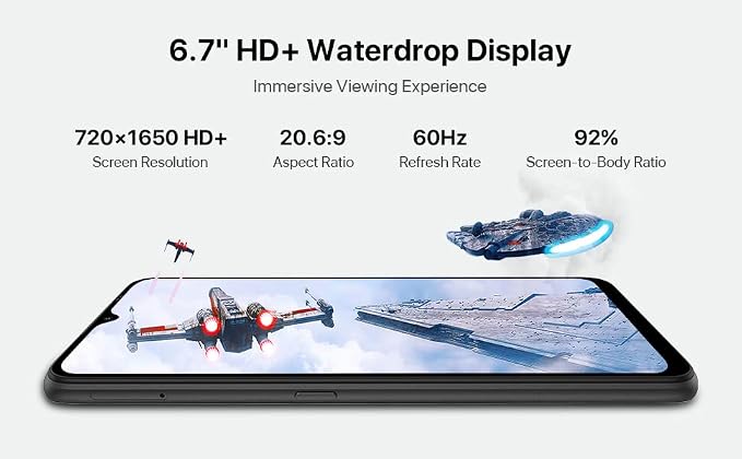 UMIDIGI Power 7 MAX Unlocked Cell Phone,6GB+128GB 10000mAh Battery,6.7" Full Screen + 48MP AI Triple Camera Android Smartphone,NFC,GPS,Face & Fingerprint,BLE 5.0, WiFi 2.4GHz/5GHz,Warranty,Blue