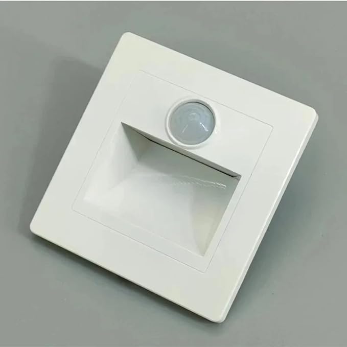 1 Pack Recessed Motion Detector Sensor Led Stair Light Wall Lamp Sconce Lighting Step Stairway Aisle Lamps Basement Passage Footlights