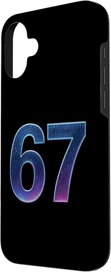 67 Meme Ai Quantum Number 67th Six Seven Tech Digital Future Case for iPhone 16 Plus