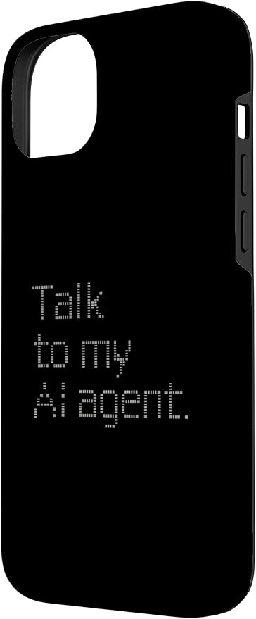 Talk to My AI Agent - Minimalist Tech Design Case for iPhone 14 Plus