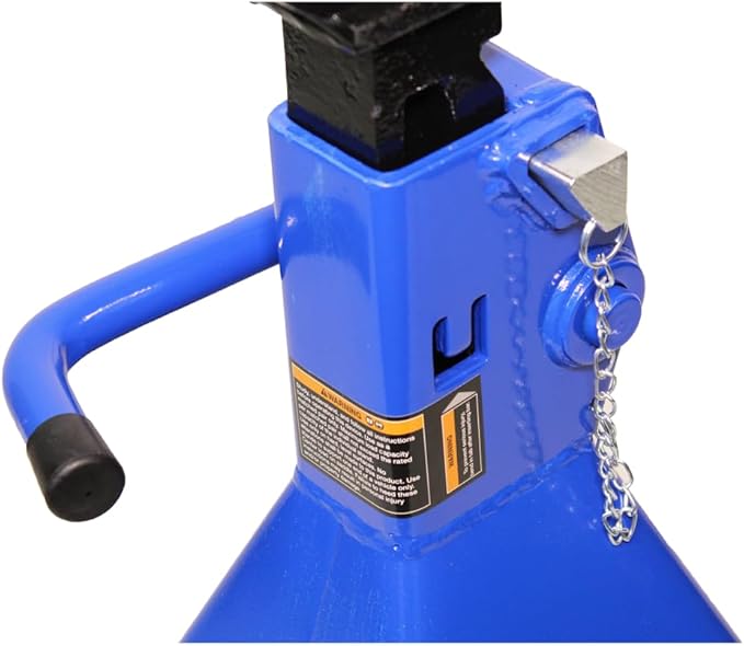 K Tool International XD61211 12 Ton Automotive Jack Stands for Garages, Repair Shops, and DIY, 24,000 lbs. Capacity, Heavy Duty Steel Frame, Adjustable Height 19.7"- 29.2", Black/Blue, Pair