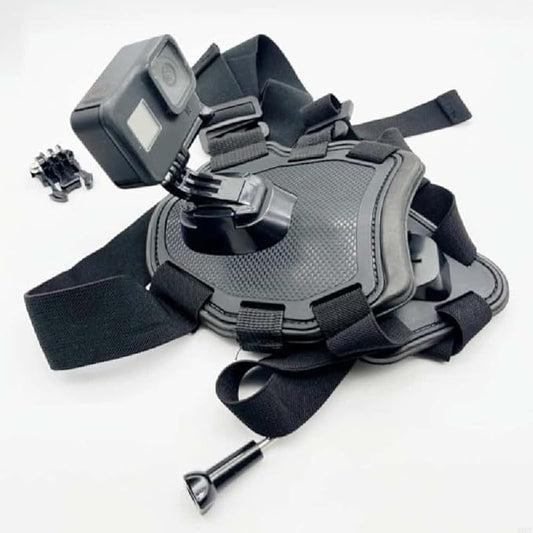 Adjustable Dog Camera Harness Bracket, Suitable for Cameras of Various Sizes, Equipped with a 360° Rotating Buckle, Suitable for Small and Large Dogs.
