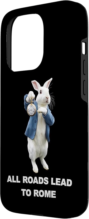 Funny AI Rabbit Meme Tshirt - All Roads Lead to Rome Humor Case for iPhone 15 Pro