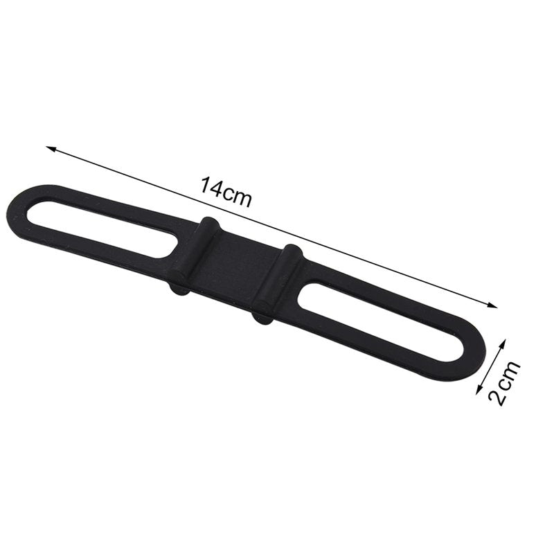 Socobeta 5PCS Universal Cycling Light Clip Mount Holder Cycling Bike Silicone Elastic Rubber Strap Bandage Tie Flashlight Holder
