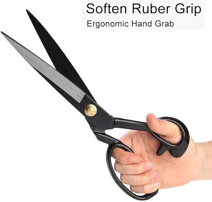 Professional Fabric Scissors, 9 inch Tailor Scissor Heavy Duty - Multi-Purpose Sewing Scissors for Leather Cutting Industrial Sharp Shears Home Office Arts Dressmakers