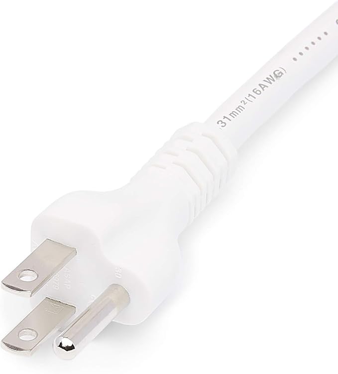 Amazon Basics 3-Prong Extension Cord for Indoor Use, Outlet Extender, Indoor Power Extension Cord, 13 Amps, 125V, 15 Foot, White