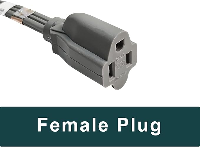 EP 6 Ft Heavy Duty Appliance Extension Cord - 14 Gauge 3 Prong Grounded Cable Wire, Ideal for Air Conditioners, Refrigerators, Microwaves, Washing Machines & More - Indoor Use, Gray