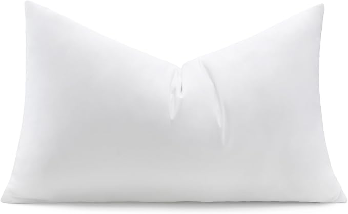 puredown® 14x20 Feather Down Pillow Inserts, Lumbar Pillow Insert, 1 Pack | Natural Feather Down, Choppable & Decorative, Down-Proof Cover, Throw Pillow Insert for Couch, Chairs, Bed, Sofa, Office
